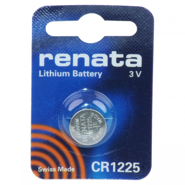 1er Blister Renata Lithium-Knopfzelle CR1225 - 3V / 48mAh - 3 Volt Lithium CR 1225 Batterie