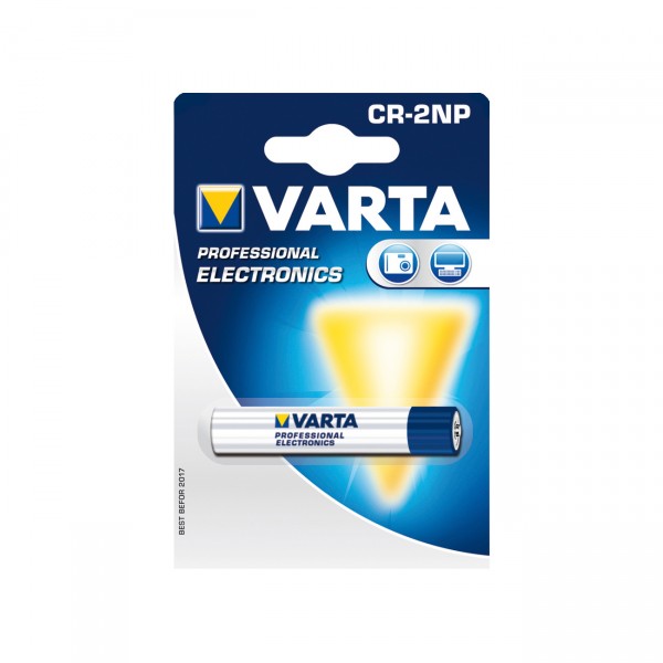 1er Blister Varta Lithium Batterie - CR 2 NP - Professional - 3V / 1400mAh / LiMnO2