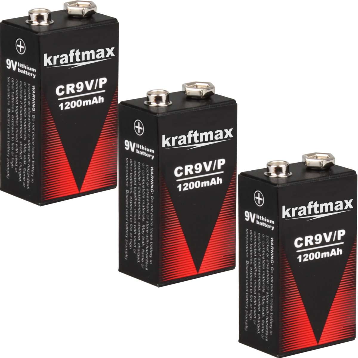 Lithium 9-Volt-Block Batterien – 6F22 für maximale Leistung | kraftmax ...