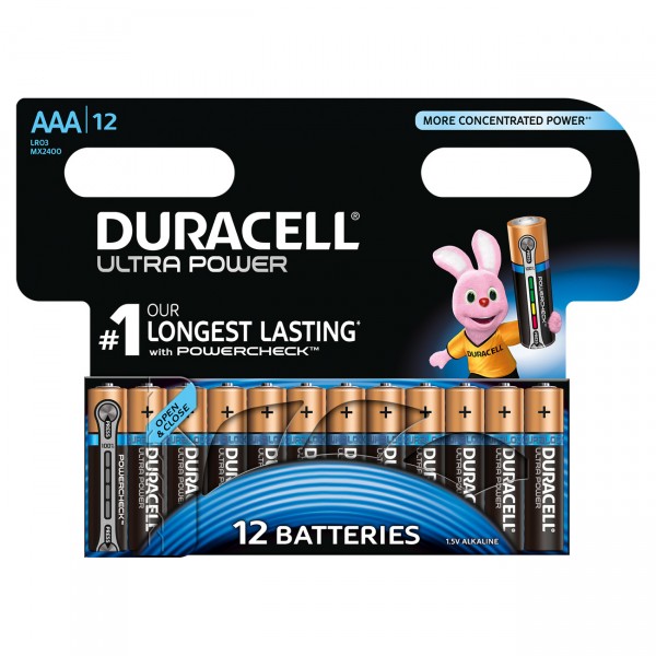 Duracell MN2400 Ultra Power Micro Batterie mit Powercheck 12er Blister