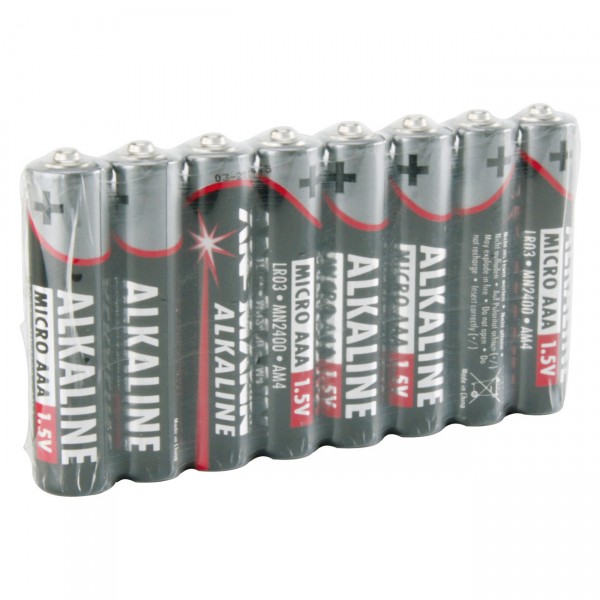 8er Pack Ansmann LR03 Red Alkaline Micro Batterie - 1,5 Volt Alkaline AAA Batterien