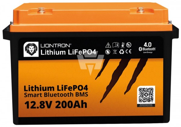 Liontron LiFePO4 Akku 12V / 12,8V 200Ah Batterie mit Bluetooth