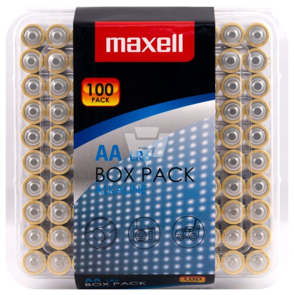 100er Box Maxell LR6 Alkaline Mignon 1,5V Mignon Batterie - 1,5 Volt AA