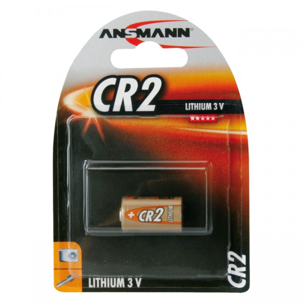 1er Blister Ansmann Photobatterie CR2 Lithium 3V / 750mAh