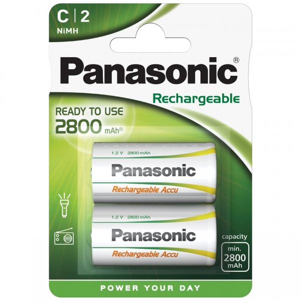 Panasonic Rechargeable Baby C Akku - HHR-2SRE/2B - 1,2V / 2800mAh / NIMH - 1,2 Volt Ni-Mh