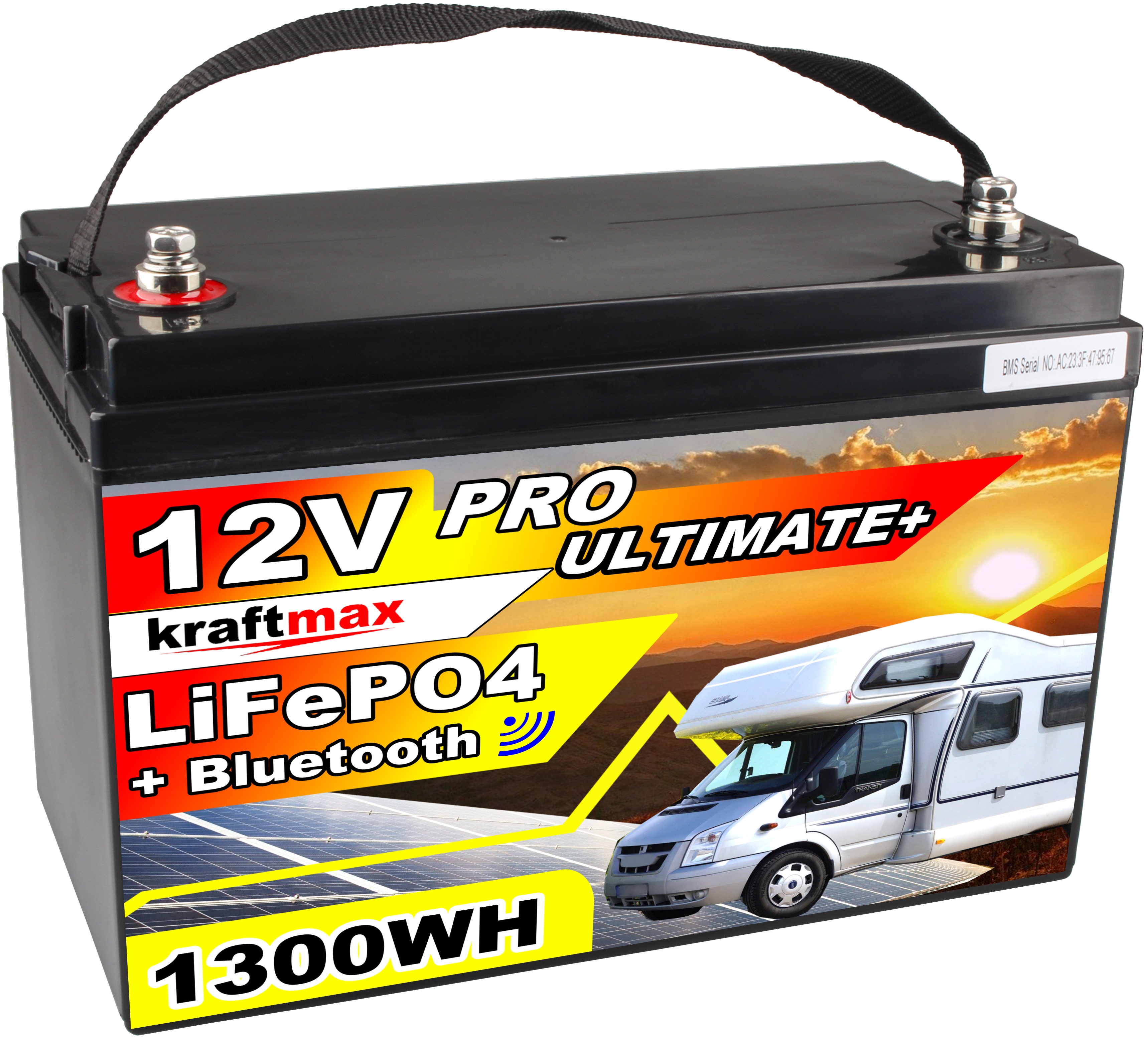 LiFePO4 Akku 12V mit Kapazität 100Ah Pro Ultimate inklusive