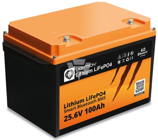 Liontron Lithium LiFePO4 25V / 25,6V Akku 100Ah Lifepo 4 BMS Blutetooth