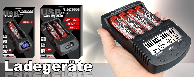 Ladegeräte   - Shop für Batterien, Akkus, Ladegeräte und mehr!
