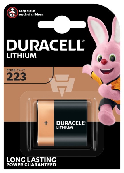 1er Blister Duracell Photobatterie 2CRP2 Ultra DL223 Lithium - 6V / 1400mAh - 6 Volt Batterie