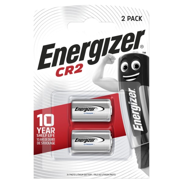 2er Blister Energizer CR2 Photobatterie - 3V / 850mAh - 3 Volt Power Lithium Photo Batterie