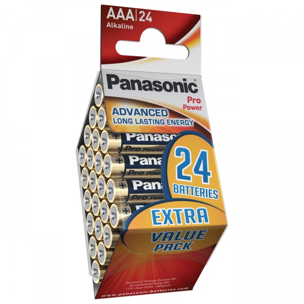 24er Pack Panasonic Pro Power Micro - LR03PPG - 1,5 Volt Alkaline AAA Batterien