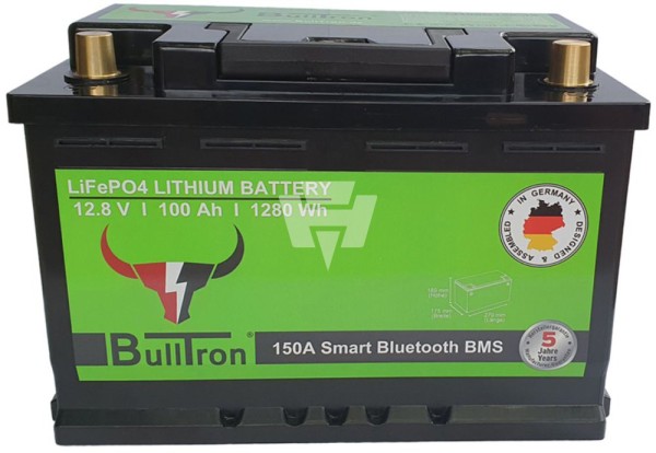 BullTron LiFePO4 Akku 12,8V 100Ah - Basic Lithium-Eisenphosphat Akkumulator