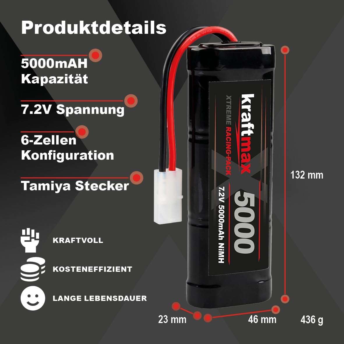 7 2v Akku Rc 7,2V 4000mAh NiMH Akku Mit Tamiya-Stecker – Für RC Autos, LKWs, Boote & Drohnen 7.2V NiMH Akku