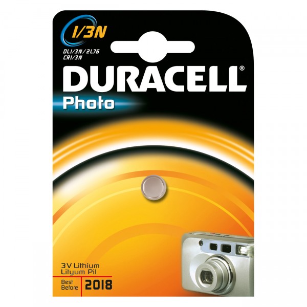 1er Blister Duracell Photobatterie CR1/3N Lithium - 3V / 160mAh - 3 Volt Power Photo Batterie
