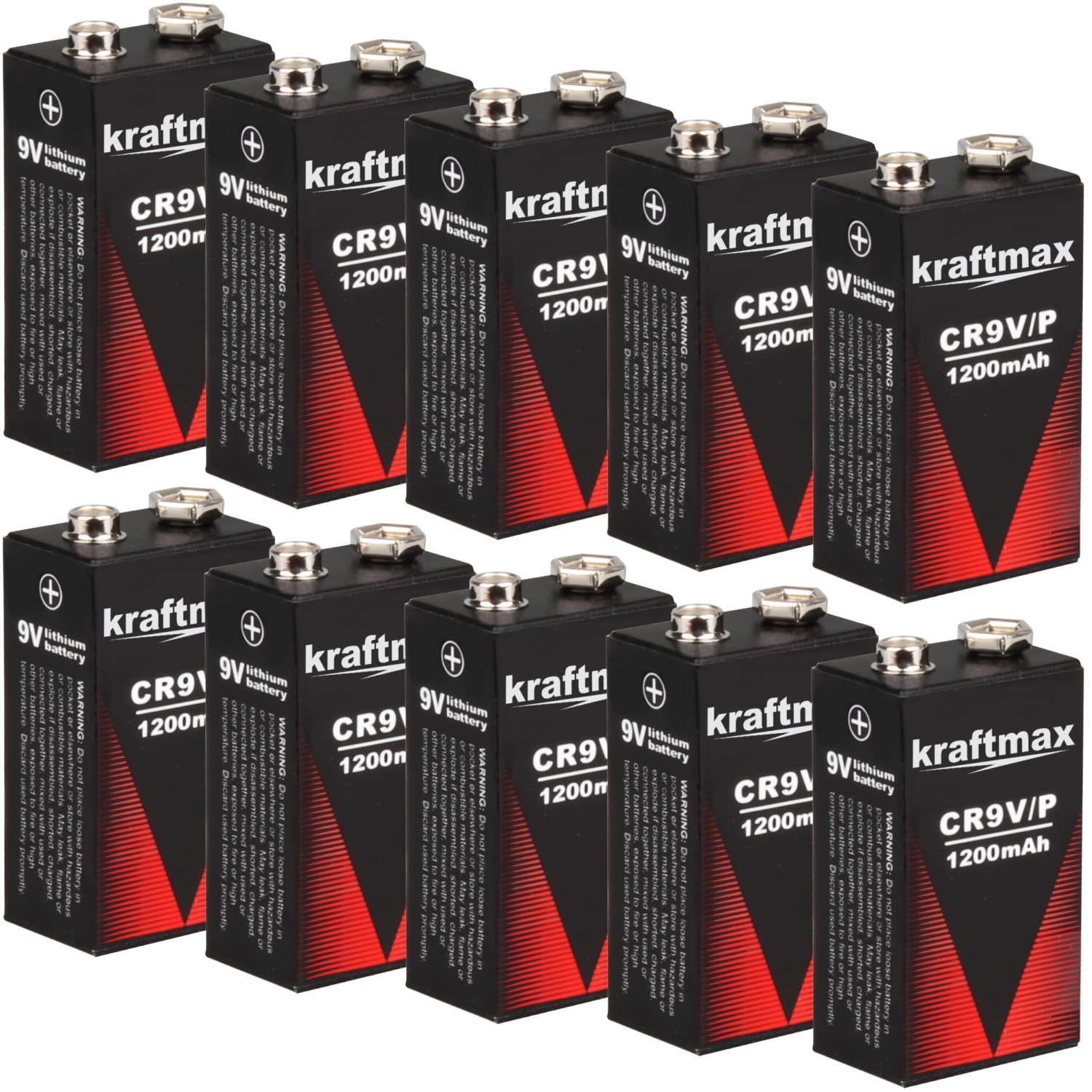 10x FDK CP-V9Ju Lihtium Batterie 3CR1/2 6L 9V Block für Rauchmelder 