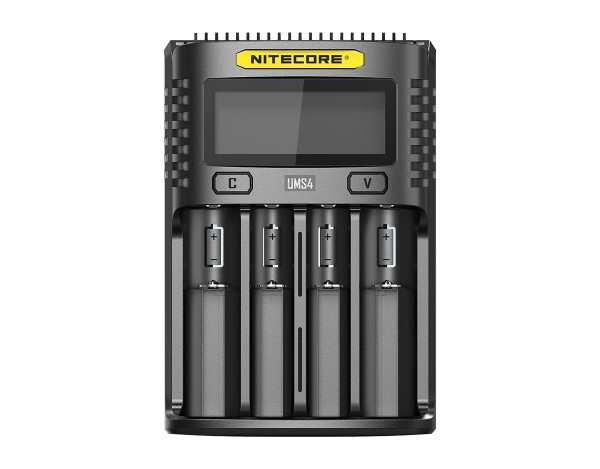 Nitecore UMS4 USB-Schnellladegerät für Li-Ion, Li-Ion IMR, NiMH/NiCd und LiFePO4 Akkus