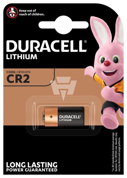 1er Blister - Duracell Photobatterie CR2 Ultra Lithium - 3V / 850mAh High Power Lithium Batterie