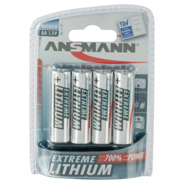 Ansmann LR06 Extreme Lithium Mignon Batterie 4er Blister